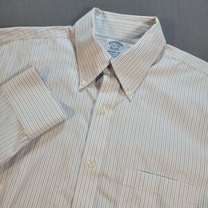 Brooks Brothers Mens Regent Fit Shirt Sz 15.5/34 Blue Stripe Dress Button Down